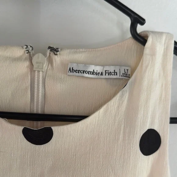 NWT Abercrombie & Fitch polka dot drop waist midi dress - Picture 3 of 6